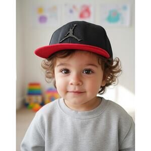 Nike Air Jordan Toodler Elephant Print Jumpman Black/Metallic Snapback Hat Cap